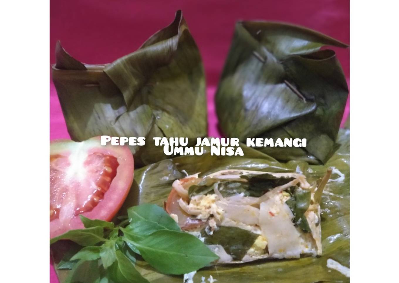 Pepes tahu jamur kemangi