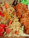 Mie level ayam geprek