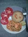 Camarones en salsa rosa.....🇸🇻