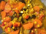 Zöldséges chana dhal (csicseriborsó) egyveleg