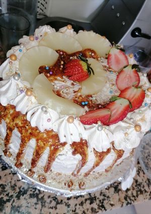 صورة لوصفة تارت بالكراميل والفواكه🍍🍓🍮🇩🇿