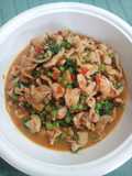 Pad Krapow with Sliced Pork
