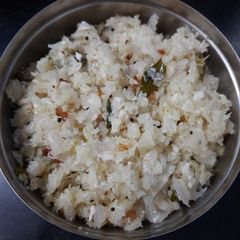 A picture of Cabbage Poriyal.