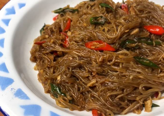 Resep: Soun Goreng Pedas Manis Lombok Ijo Untuk Jualan