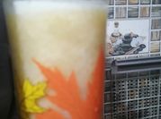 A picture of peach banana smoothie
