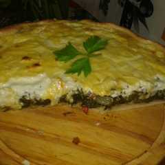 Una foto de Tarta cremosa de acelga