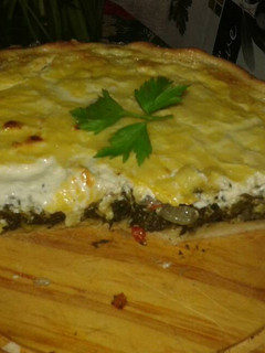 Una foto de Tarta cremosa de acelga