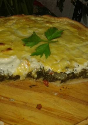 Una foto de Tarta cremosa de acelga