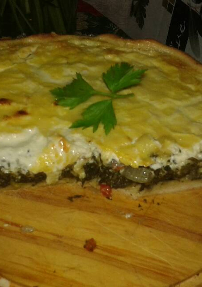 Una foto de Tarta cremosa de acelga