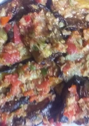 صورة لوصفة باذنجان بالدقه