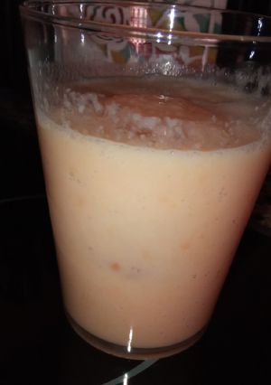 Una foto de Batido de papaya y melón