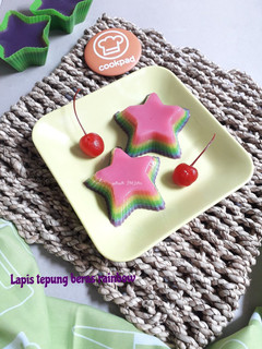 Foto resep Lapis tepung beras rainbow