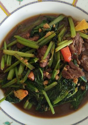 Foto resep Sawi Daging saos Lada Hitam