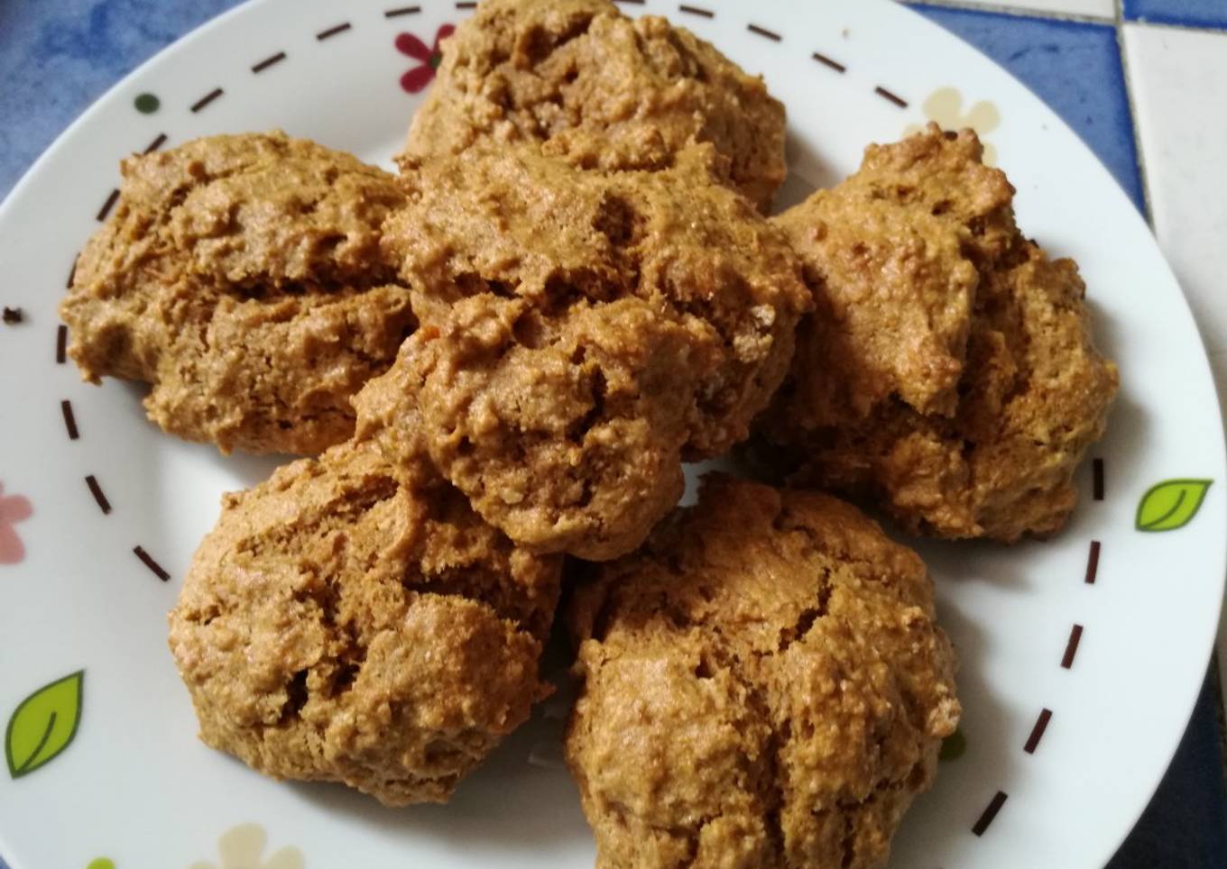 Galletas de calabaza integrales bizcochadas