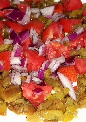 صورة لوصفة سلاطة فلفل مشوي