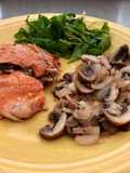 Portobellos con cebolla y ajo al champán