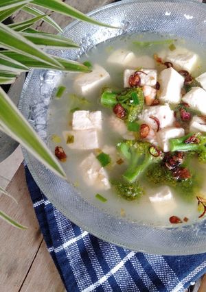 Foto resep Brokoli Tahu kuah Bakso