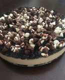 Galletas sin hornear y pastel de queso crema