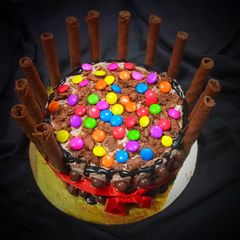 A picture of Chocolate stick (waffers)cake.