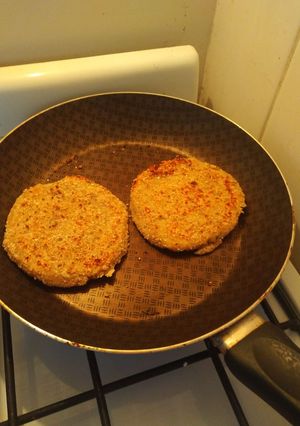 Una foto de Milanesas de soja rellenas