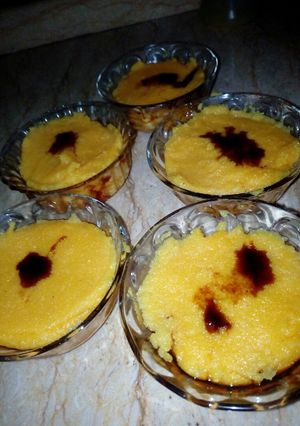 صورة لوصفة كريم كراميل بالسميد الناعم على طريقتي