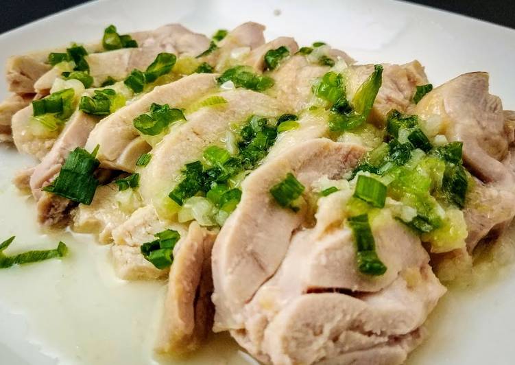 Steps to Make Ultimate Chicken with Scallion and Ginger Sauce