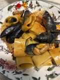 Calamarata cozze e funghi porcini