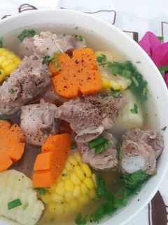 A picture of Pork Rib Soup with Vegetables.