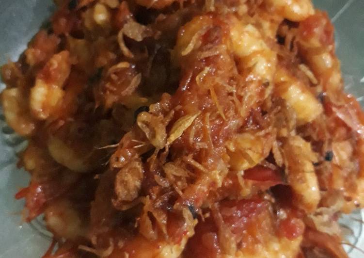 Resep Balado udang super pedas Anti Gagal