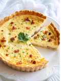 Deep-Dish Spinach and Bacon Quiche