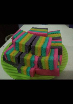 Foto resep Rainbowcake kukus part ll