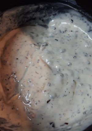 A picture of Sauce for the Cheddar Pineapple Tuna Loaf.