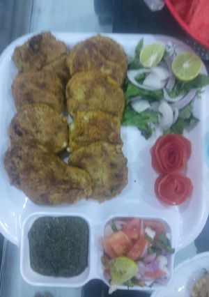 A picture of Chicken shami kababs.