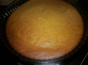 Una foto de Torta de Mandarina licuada