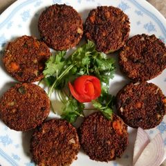 Sprouted ragi chicken cutlet A picture of Sprouted ragi chicken cutlet.
