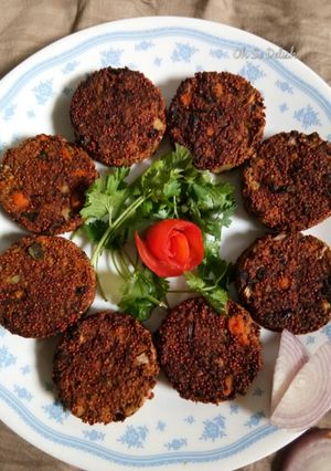 A picture of Sprouted ragi chicken cutlet.