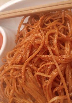 A picture of Buldak Fire Noodles.