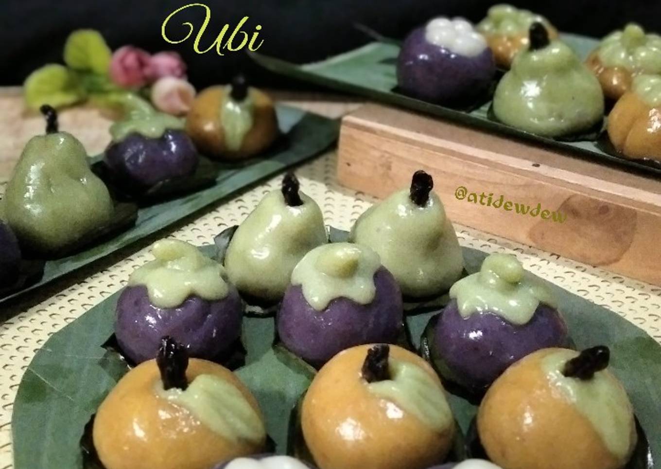 *Kue Unti Ubi Ungu, Oren dan putih*
