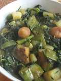 Palak mishmash curry (Palong shaaker ghonto)