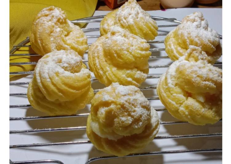 Cara menyiapkan Kue sus/soes vla vanilla  yang Enak