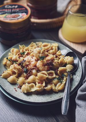 Gambar Shell Pasta Shrimp Curry Creamy