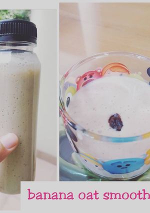 Foto resep Banana Oat Smoothie Overnight