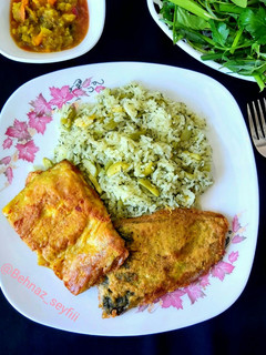 عکسی از دستور باقالی پلو با ماهی