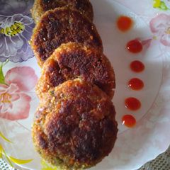 A picture of Potato cornflakes tikki.