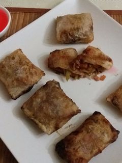 Una foto de Rollitos de primavera con pasta de arroz