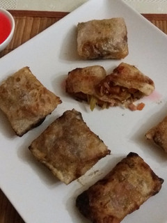 Una foto de Rollitos de primavera con pasta de arroz