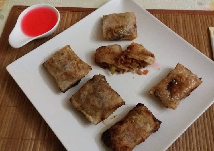 Rollitos de primavera con pasta de arroz