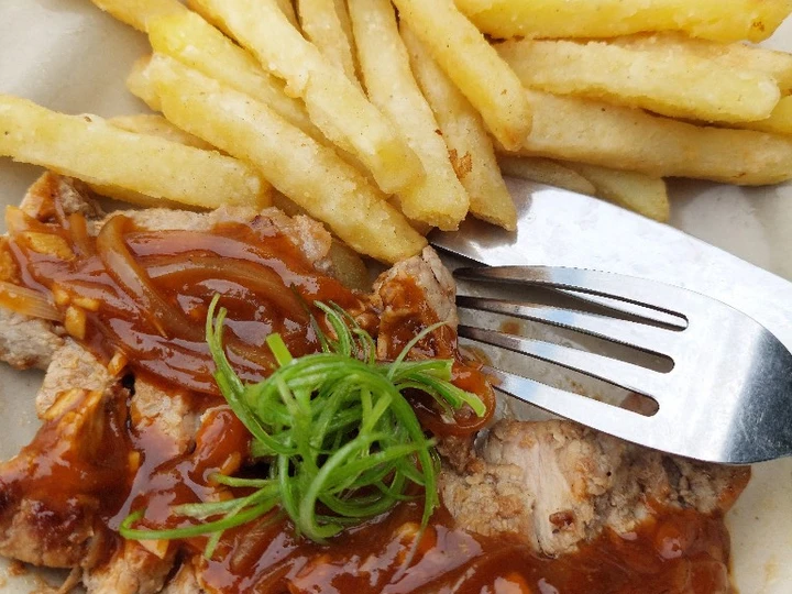 Langkah Gampang Menyiapkan Resep Steak Sapi dan Kentang Goreng Homemade yang Lezat Sekali Anti Ribet, Bikin Ngiler