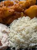 Lassaniya batata (aloo) + Raita