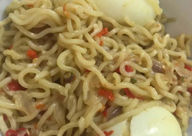 Noodles and egg